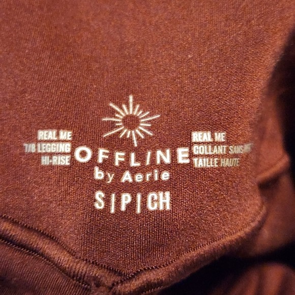 Offline By Aerie Woman’s Full Length Burgundy Athletic Leggings Size Small - Picture 4 of 4